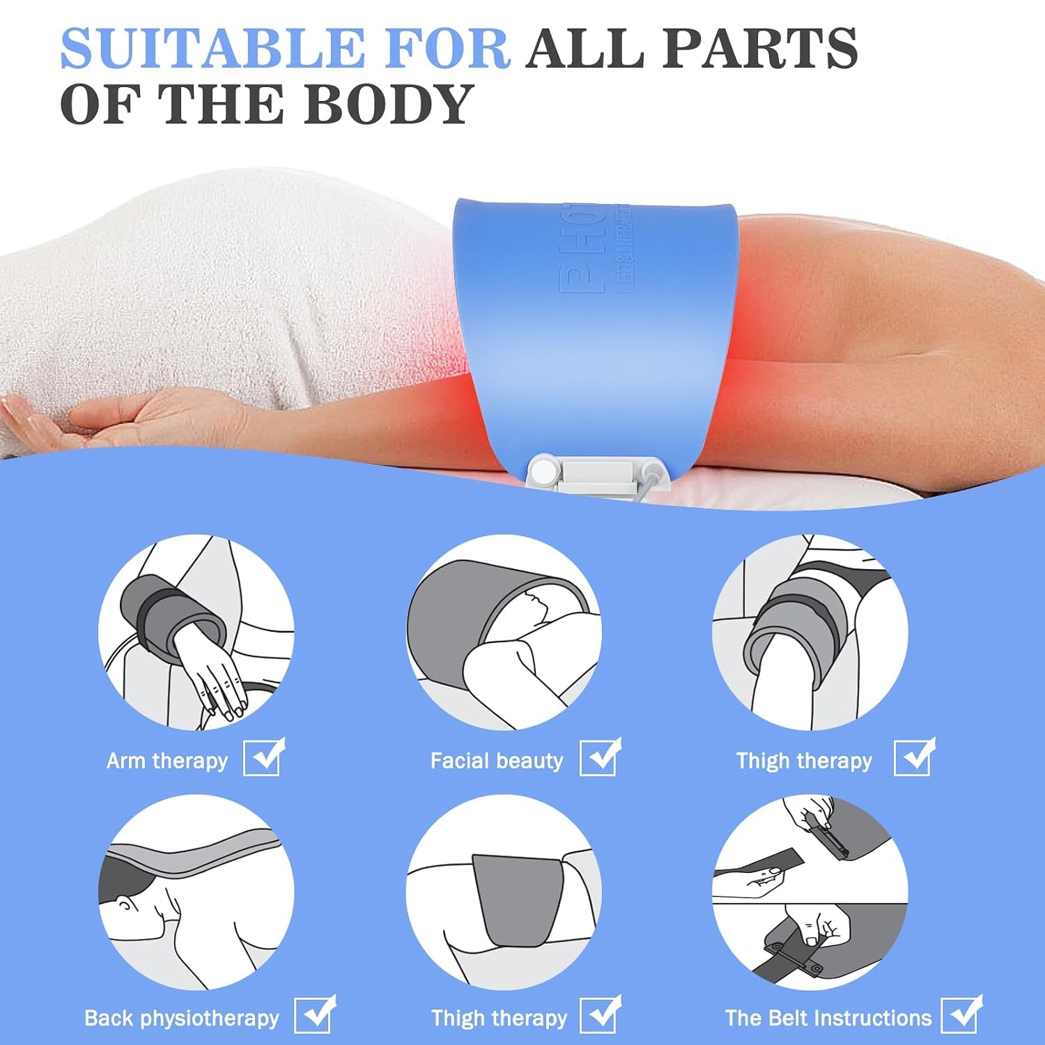 LED Red Light Therapy for Face Mask, Infrared Light Therapy for Face, 7 Colors Led Face Mask Facial Led Light Therapy Tool Skin Care Facial Neck Body Hand Beauty Mask(Fm-01)