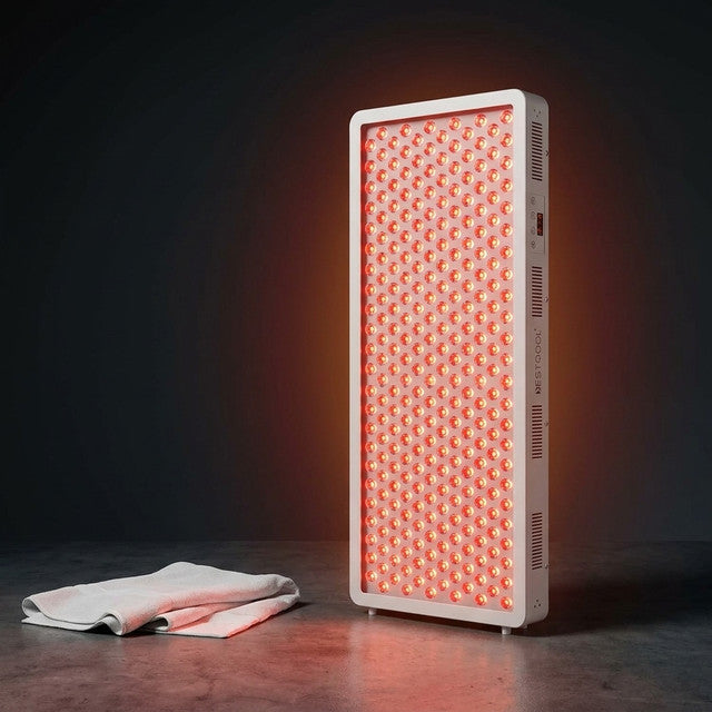 Red Light Therapy Device, 4 Wavelengths Full Body Infrared Red Light Therapy at Home, Elite Grade Dual Chip 300 Leds, High Power, 500W. Modular Design. — Studio Shot